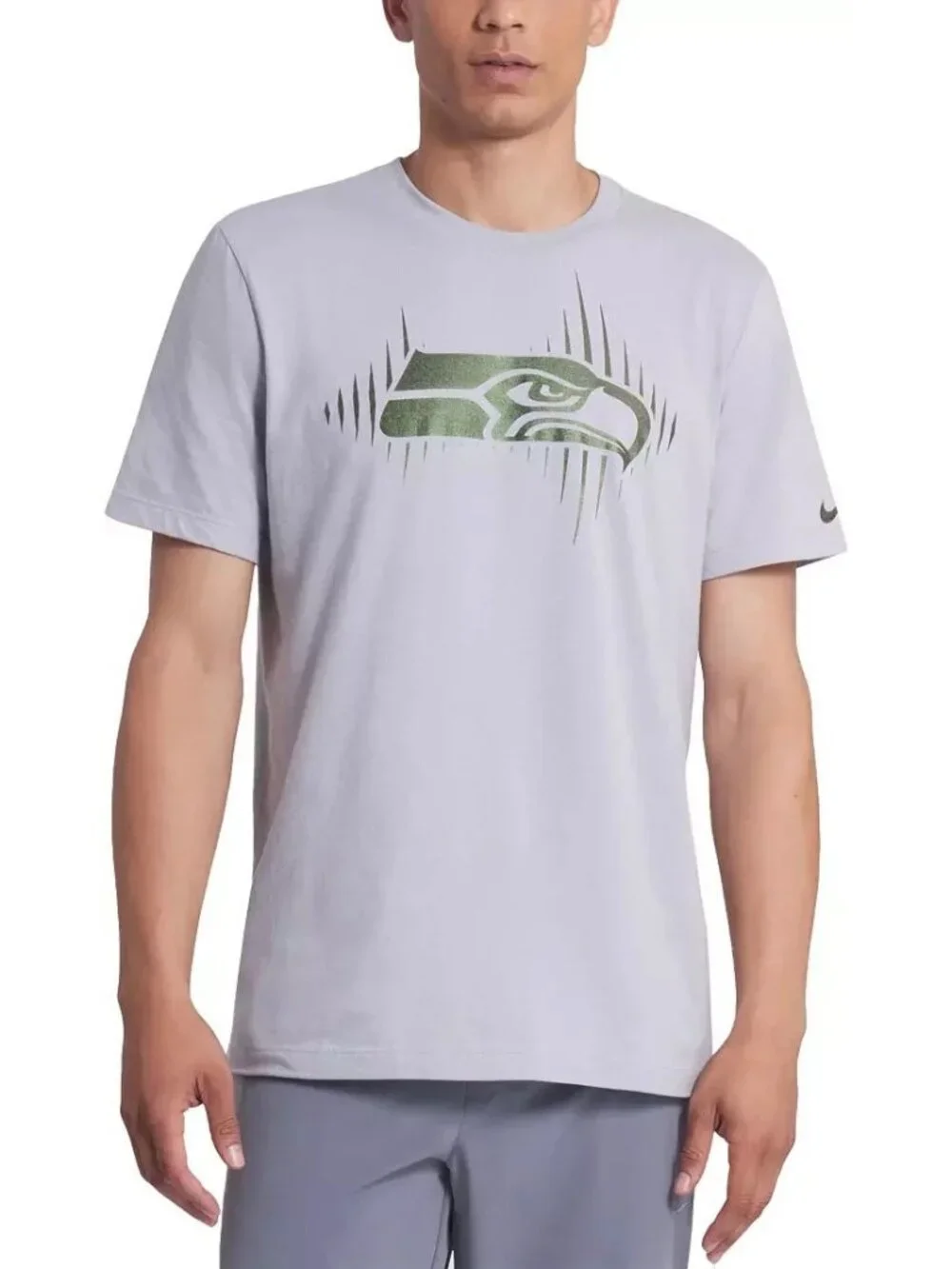 Nike Men's Seattle Seahawks NFL Rivalries Pull Over T-Shirt Size Small Grey